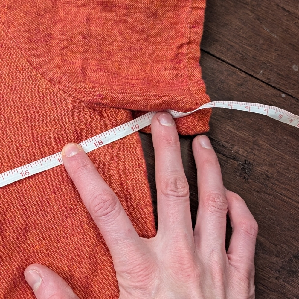 Flax Rust Orange Button-Down Fitted Collared Shor… - image 5